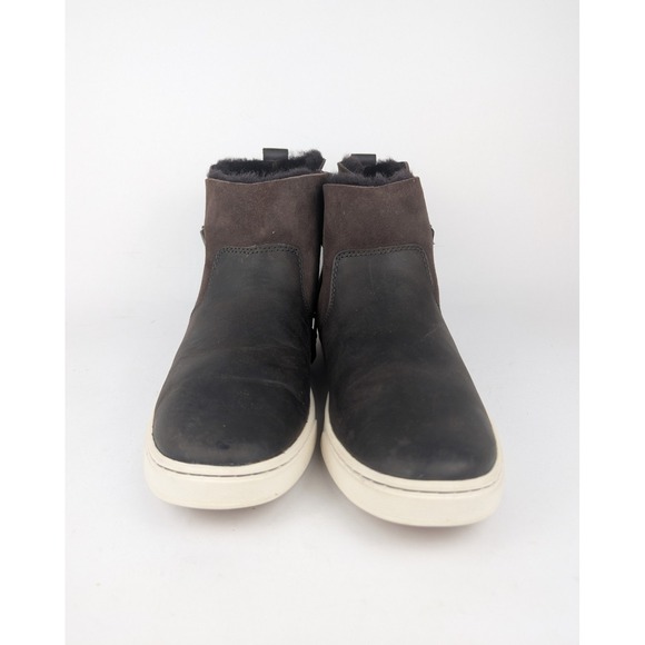 Olukai Pehuea Pa'I Shearling Sneaker Leather Boot Dark Brown Womens Size 7.5 - Picture 3 of 7